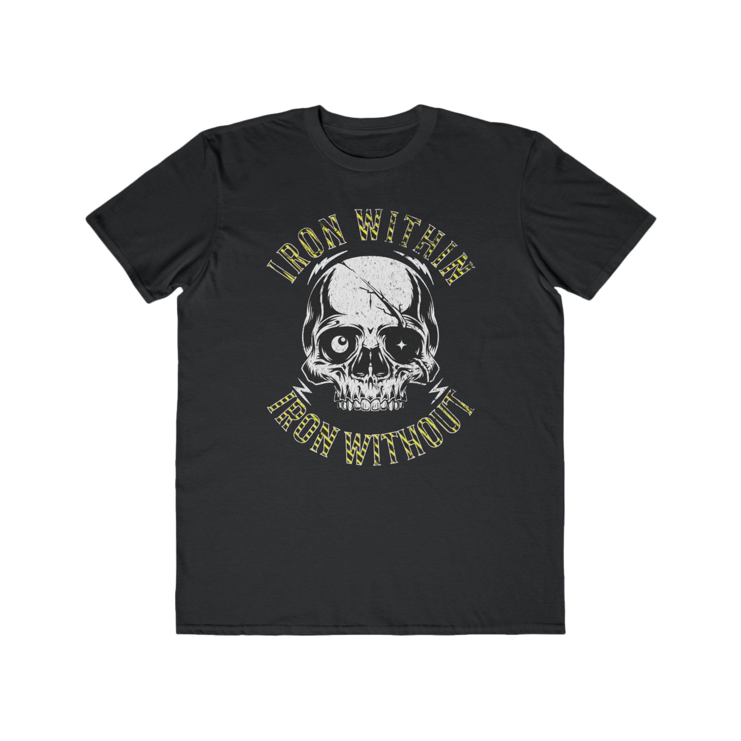 Men's Tee — 'Iron Within Iron Without' Skull Graphic Fitness Shirt