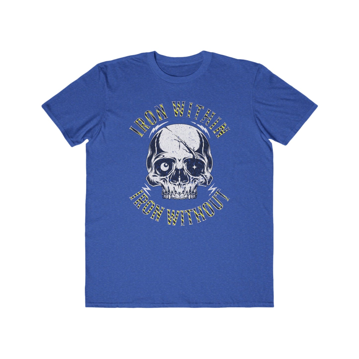 Men's Tee — 'Iron Within Iron Without' Skull Graphic Fitness Shirt