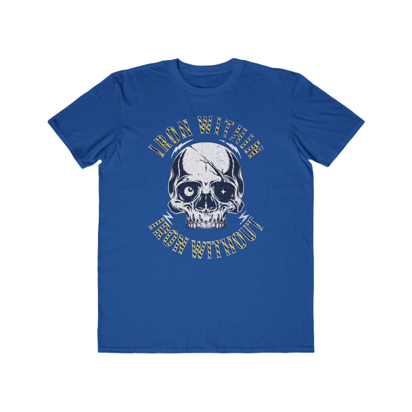 Men's Tee — 'Iron Within Iron Without' Skull Graphic Fitness Shirt