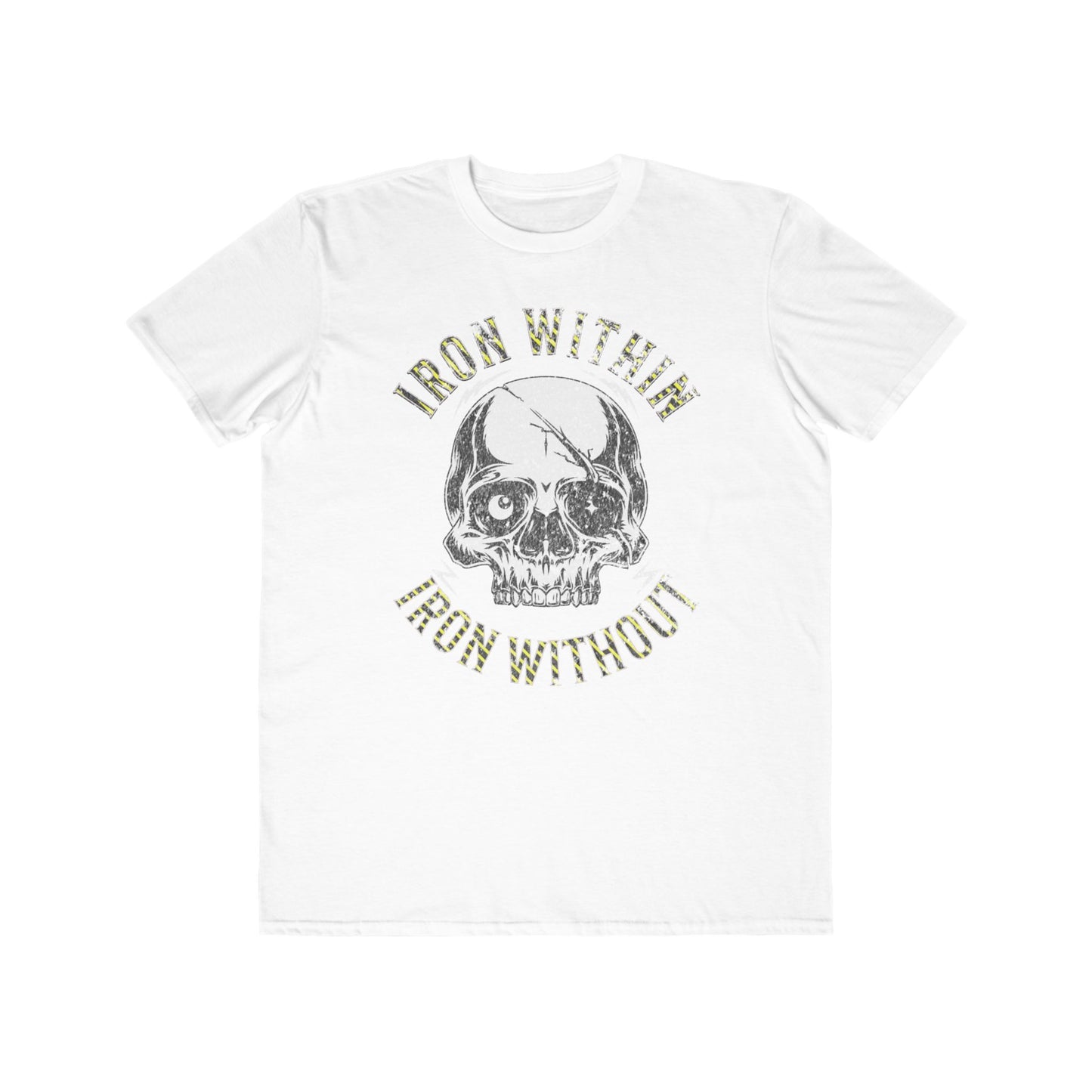 Men's Tee — 'Iron Within Iron Without' Skull Graphic Fitness Shirt