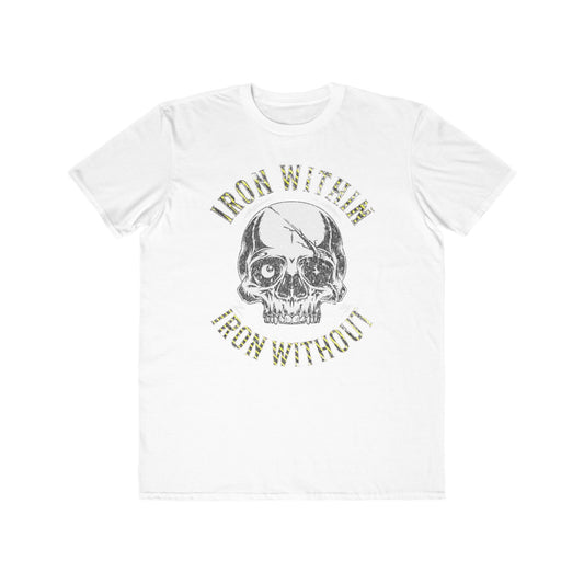 Men's Tee — 'Iron Within Iron Without' Skull Graphic Fitness Shirt