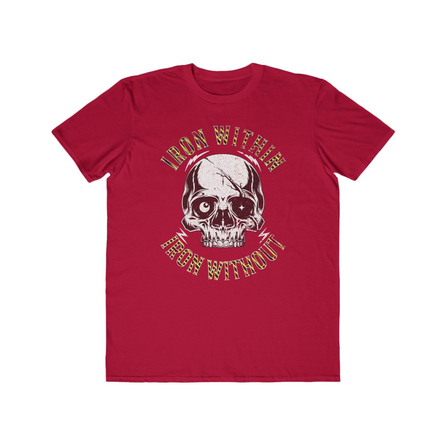 Men's Tee — 'Iron Within Iron Without' Skull Graphic Fitness Shirt