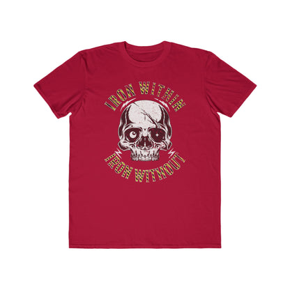 Men's Tee — 'Iron Within Iron Without' Skull Graphic Fitness Shirt